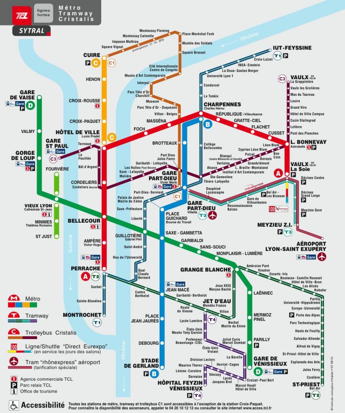 Lyon underground map