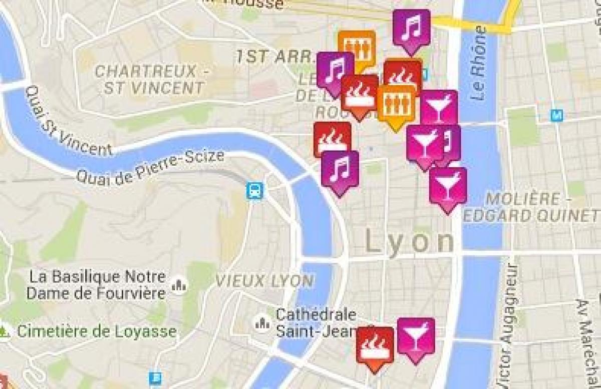 map of gay Lyon