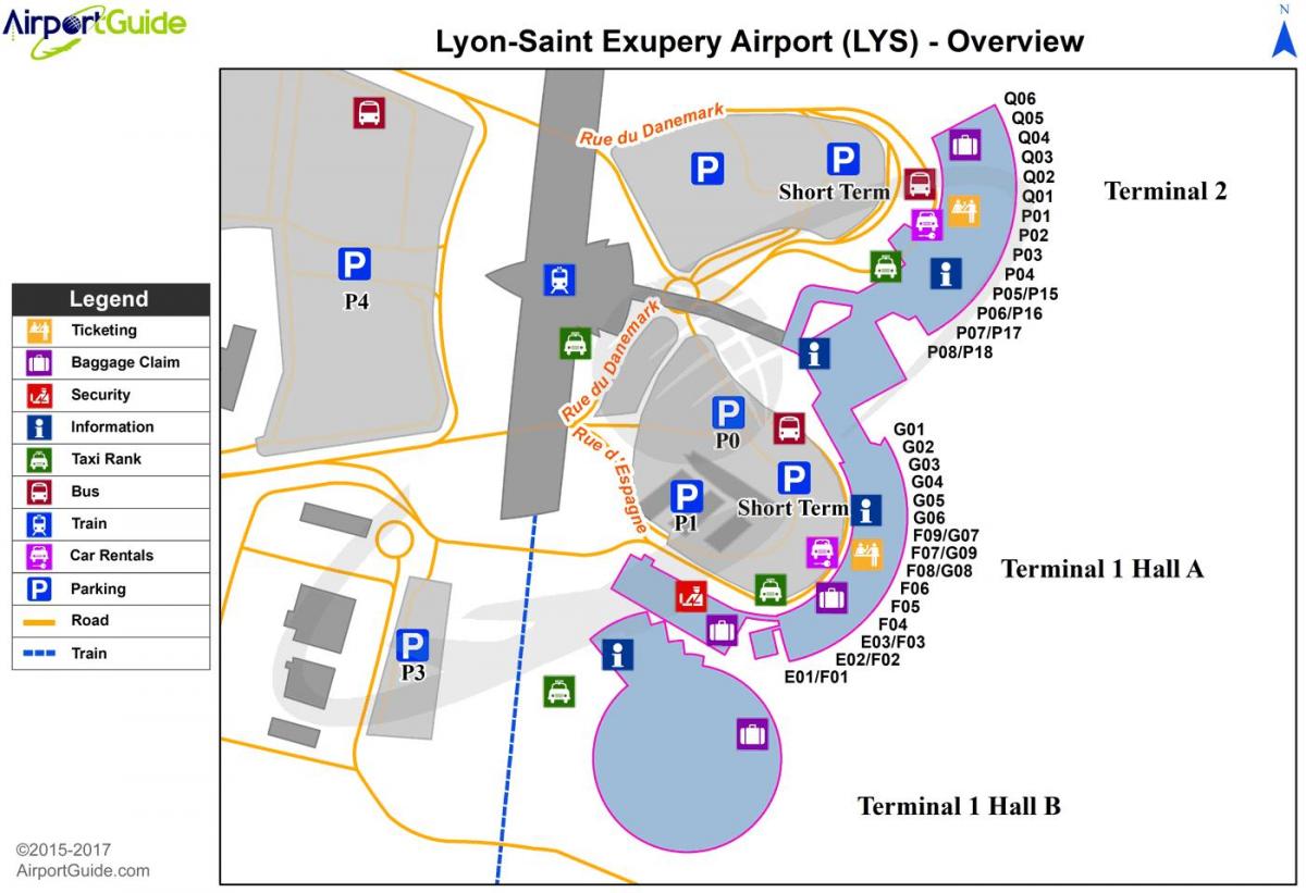 Lyon france airport map