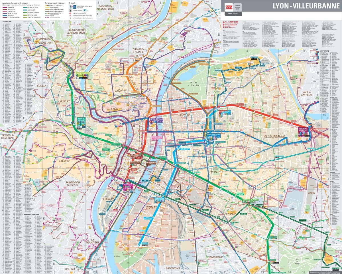 Lyon bus route map
