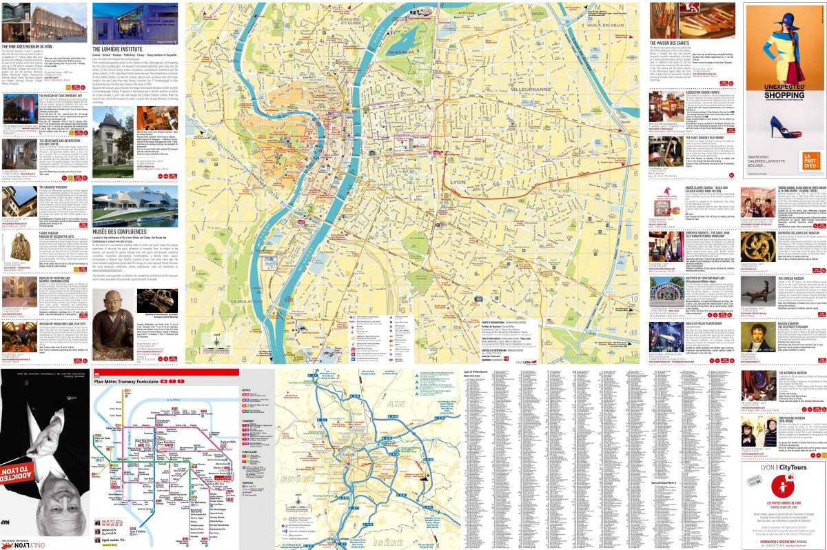 map of Lyon tourist 