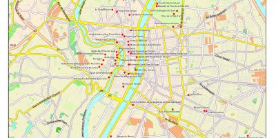 Lyon tourist attractions map