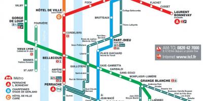 Map metro Lyon