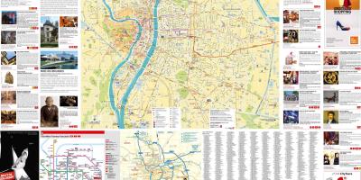 Lyon france map tourist