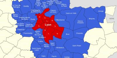 Map of Lyon area